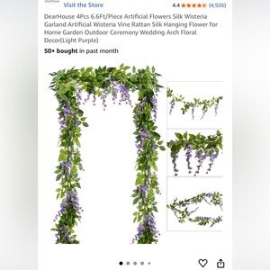 Amazon Green and Purple Wisteria Garland